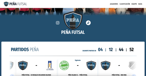 Peña Futsal Website